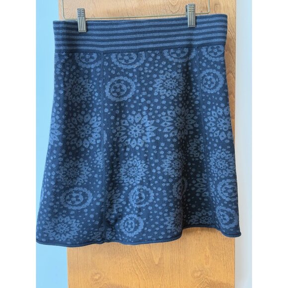 Akini Womens Medium Black Wool Blend Knit Skirt With Floral Pattern WhimsyGoth - Picture 12 of 12